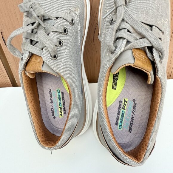 Skechers Men’s Classic Fit Air-Cooled Lace Up Casual Oxford Shoes Size 8 - Picture 7 of 9